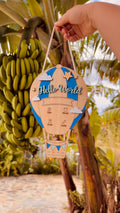 Plaque de naissance personnalisée en bois