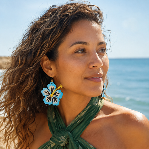 Boucle d'oreille Soléa - Bleu