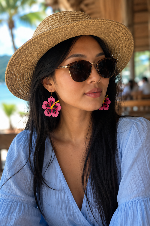 Boucle d'oreille Soléa - Rose