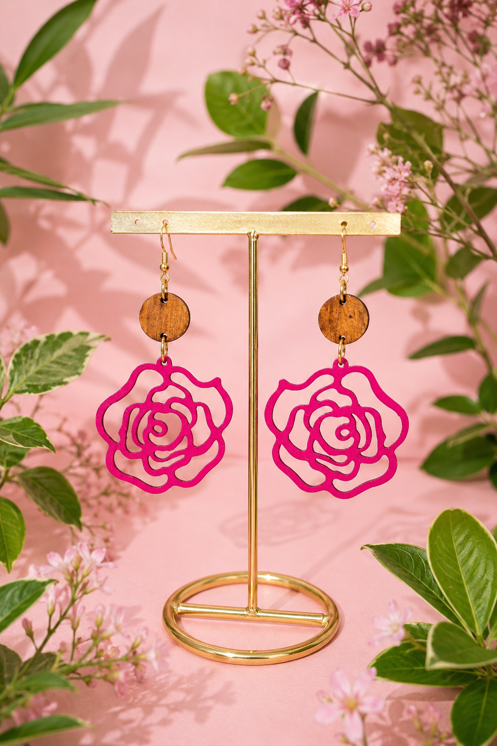 Boucle d'oreille Camélia