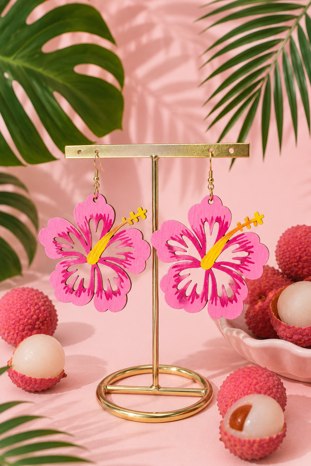Boucle d'oreille Soléa - Rose