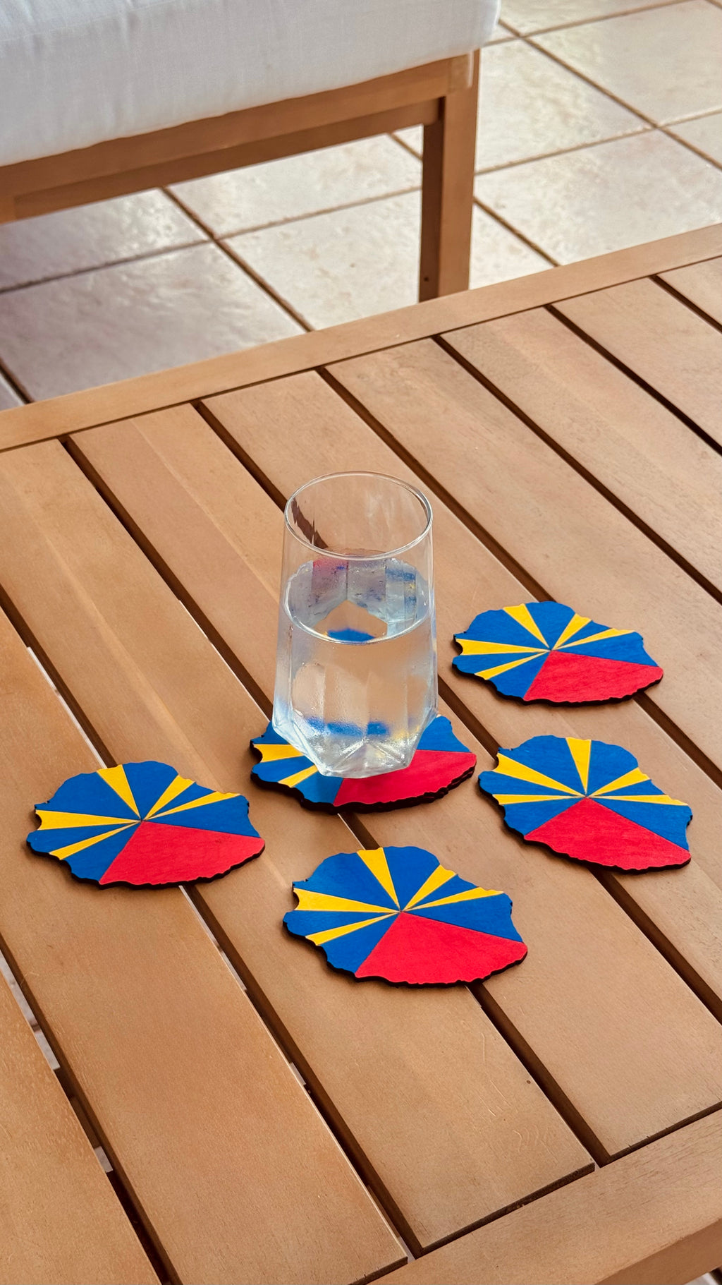 Dessous de verre en bois - Collection Tropicale
