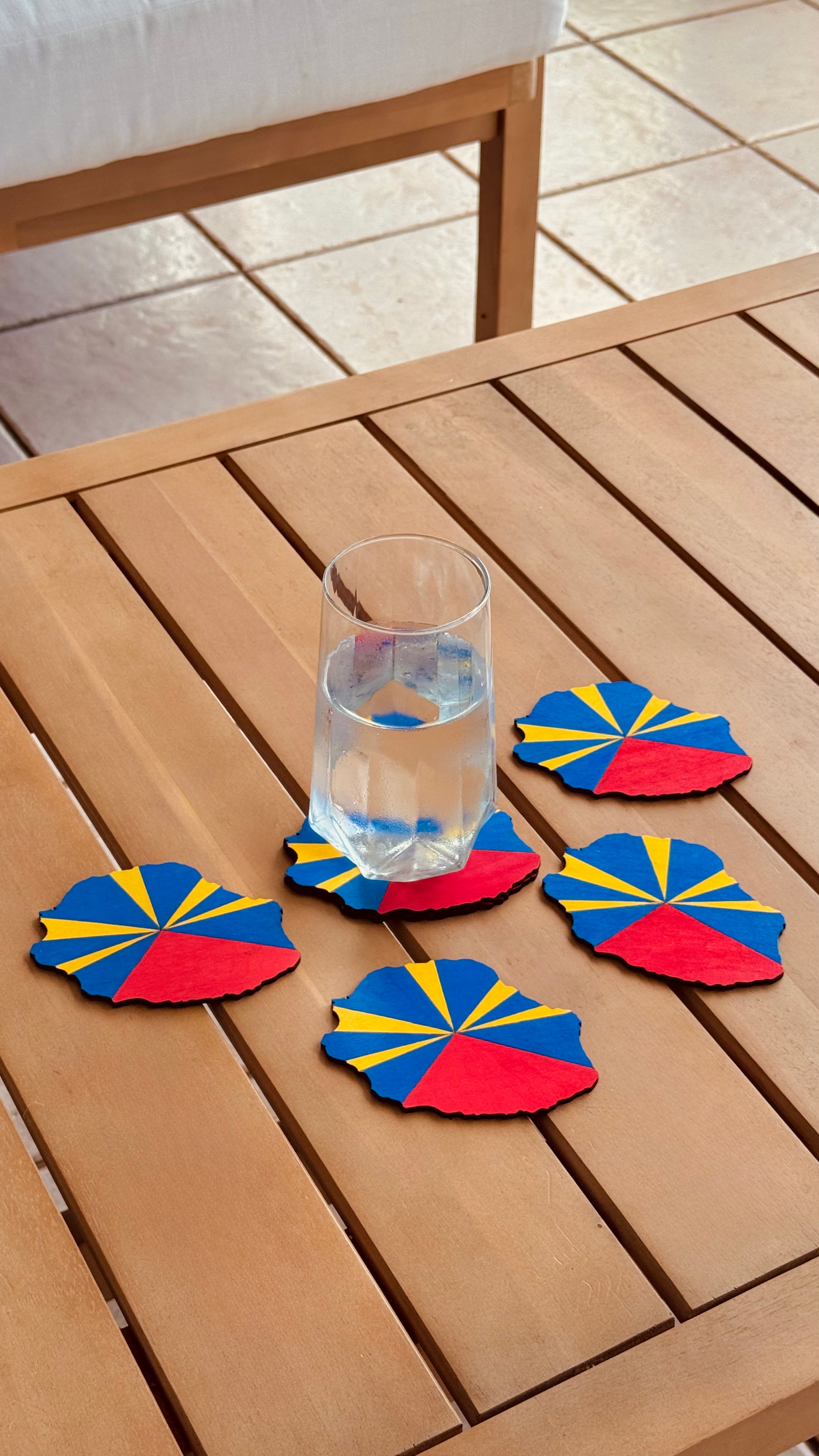 Dessous de verre en bois - Collection Tropicale